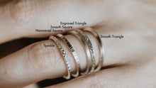 Load image into Gallery viewer, silver dainty stackable rings in 5 styles